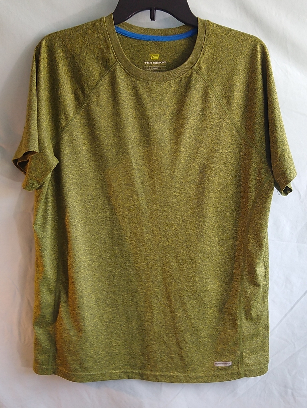 Tek Gear M split pea/celery/lime heather performance/athletic/active/gym